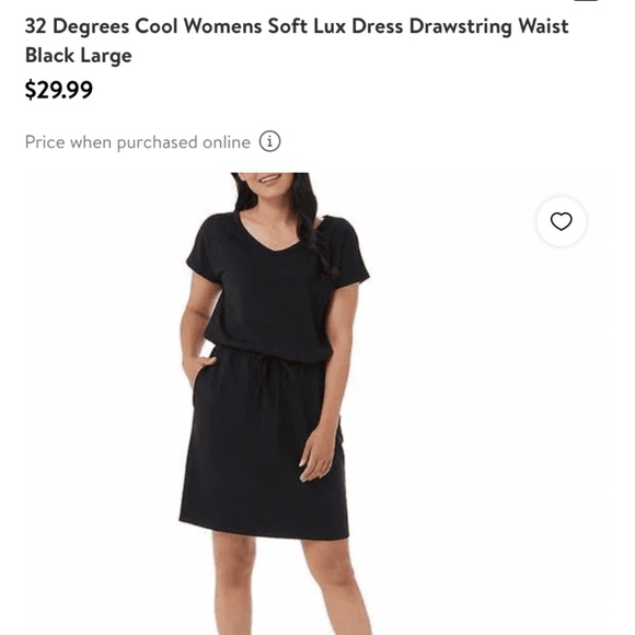32 degrees Cool Wonens Soft Lux Dress.‎ NWT. Retail 30 - Picture 1 of 6